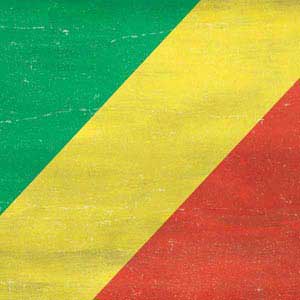 Republic of the Congo Flag Distressed PlayStation 4 Gold Wireless Headset Skin